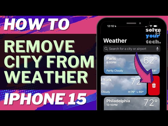 How to Remove City from Weather on iPhone 15