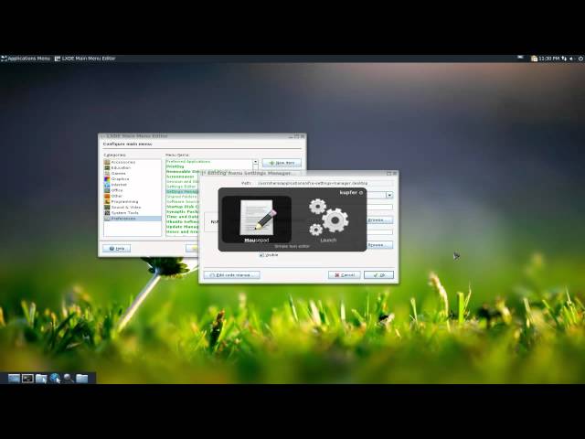 Lxmed - LXDE Main Menu Editor - Xubuntu 10.10