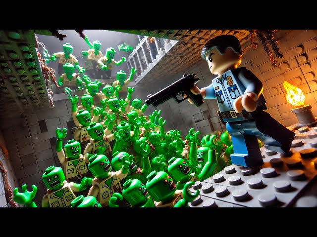 100 Days of Survival: Police resisted 1000 zombies in the basement - Lego Zombie Apocalypse