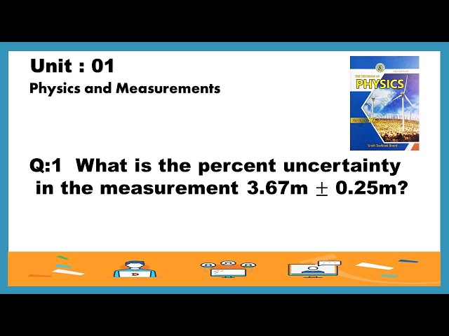 What is the percent uncertainty in the measurement 3.67m ± 0.25m? | XI Physics Unit 1 Q1