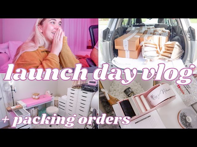 LAUNCH DAY VLOG + *packing orders live* & update! | Paige Koren