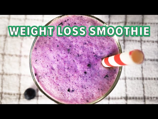 BLUEBERRY PROTEIN SMOOTHIE FOR WEIGHT LOSS (Low Calorie Smoothie Recipe)