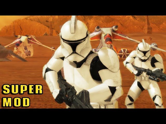 Star Wars: Battlefront (2004) Enhanced Gameplay Mod - Clone Troopers vs Battle Droids | Geonosis