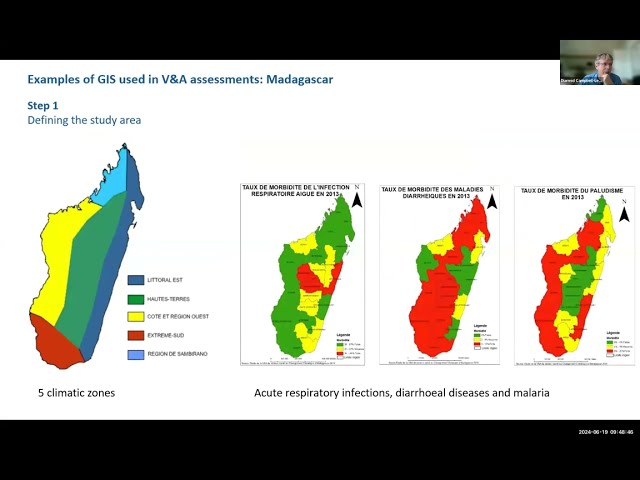 GIS and risk mapping in climate change and health vulnerability & adaptation assessments -AM session