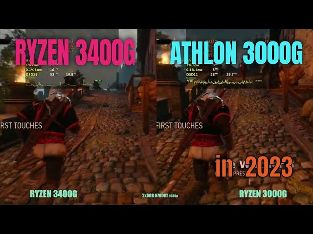 Athlon 3000g vs Ryzen 3400g - RX 6700 XT in 2023
