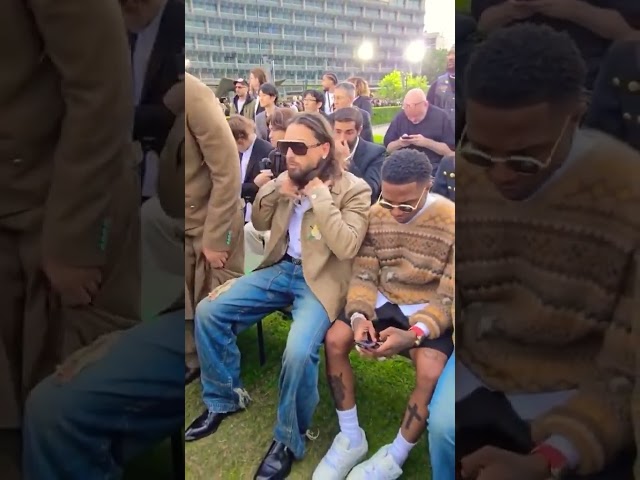 Wizkid, Maluma, and Swae Lee at the Louis Vuitton Menswear Spring/ Summer 2025 show in Paris, France