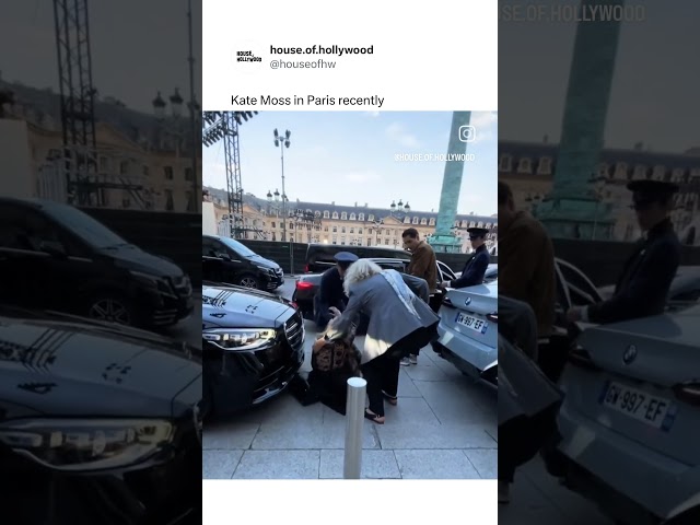 Kate Moss Falling Down in Paris
