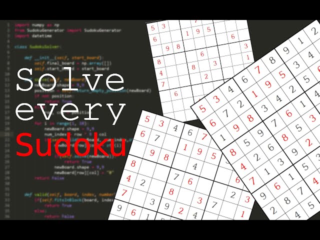 HOW to solve EVERY Sudoku with python...