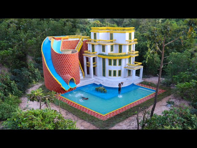 [Full Video]Build Creative Modern Water Slide Park With Swimming Pool & Villa For Relaxment Place