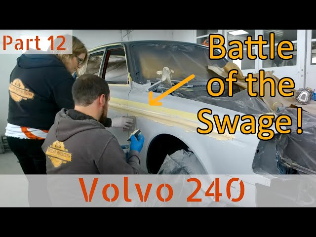 How To Get the Perfect Smooth Swage Line - Finishing The Deleted Trim - Volvo 240 Project - Part 12