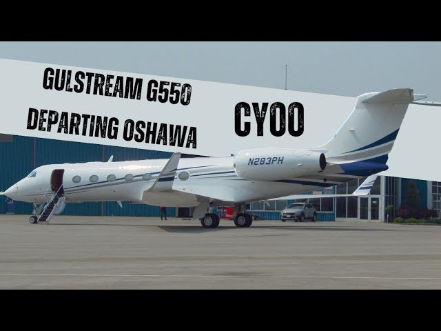 AIRSIDE: Gulfstream G550 (GLF5) Windy Departure out of Oshawa RWY 30