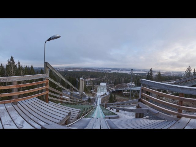 Laajavuori ski jump tower ambience [360 4K, immersive audio]