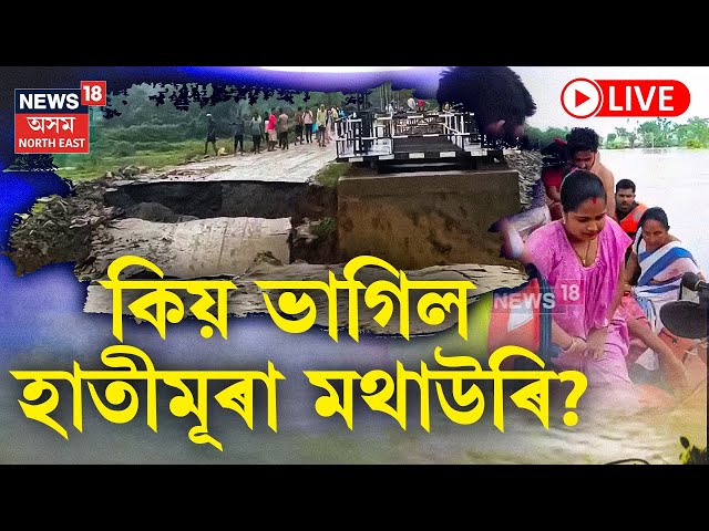 LIVE : ভয়ংকৰভাৱে ওফন্দি উঠিছে কলং নৈৰ জলপৃষ্ঠ | Assam Flood | Hatimura Embankment Breach
