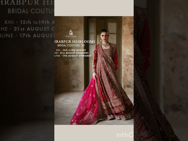 Nida Azwar Atelier Bridal Couture '23 #shorts #viral #wedding #zardosi #silk  #trending #subscribe