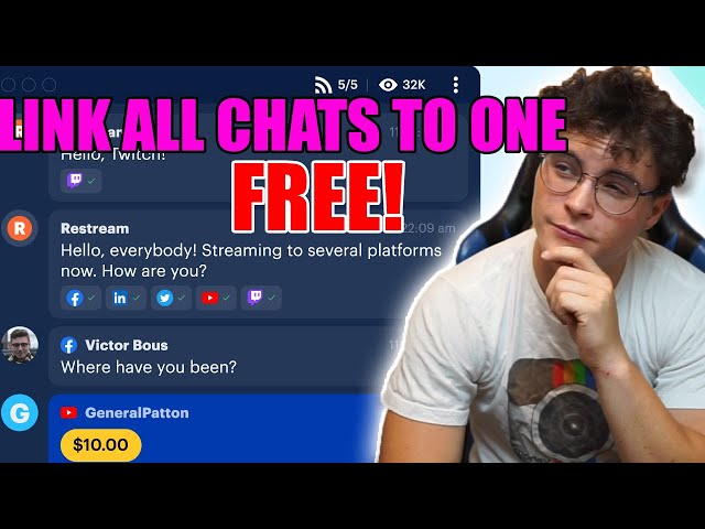 How To Combine Multiple Livestream Chats Into One (Restream.io tutorial)