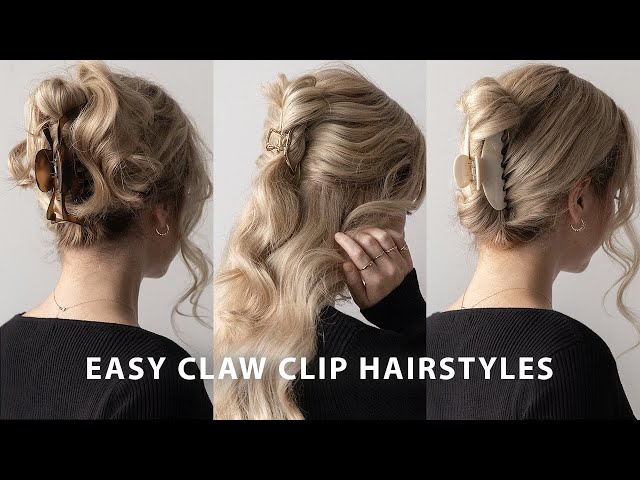 3 EASY CLAW CLIP HAIRSTYLES 💖 Medium-Long Hairstyles