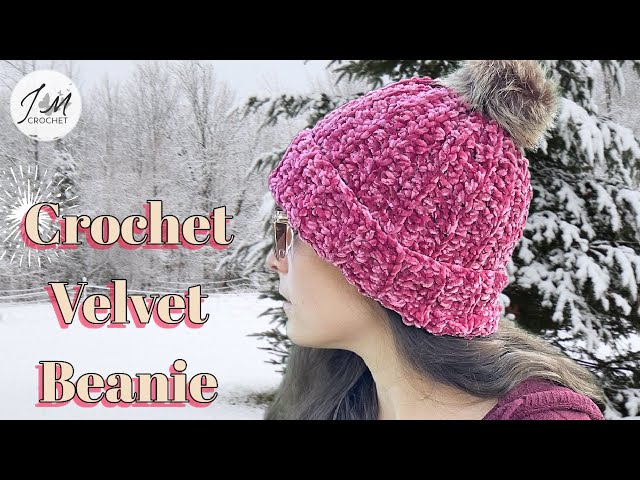 EASY crochet velvet  beanie, How to crochet a hat, beginner friendly Crochet Toque  #crochethat