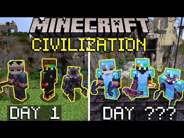 100 Players Simulate Civilization for 100 Days on my AMPLIFIED Minecraft SMP