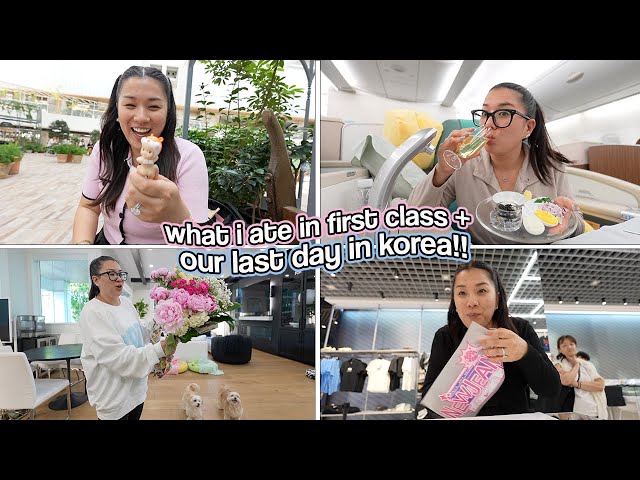 WHAT I ATE IN FIRST CLASS + Our Last Day In Korea!!