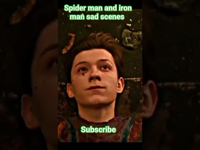 Spider man and iron man sad scenes #tomholland #spidey #spidermancast #spiderman #marvel #spidermen