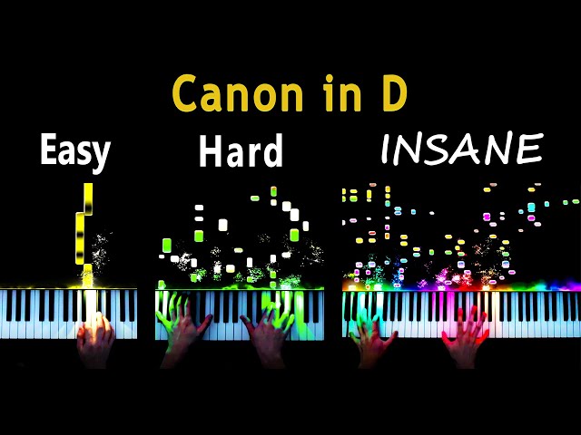 5 Levels of Canon in D - Easy to Insane