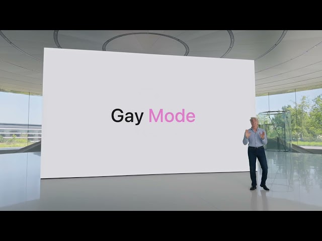 Apple WWDC 2024 Keynote But It Says "Gay Mode for iPhone"
