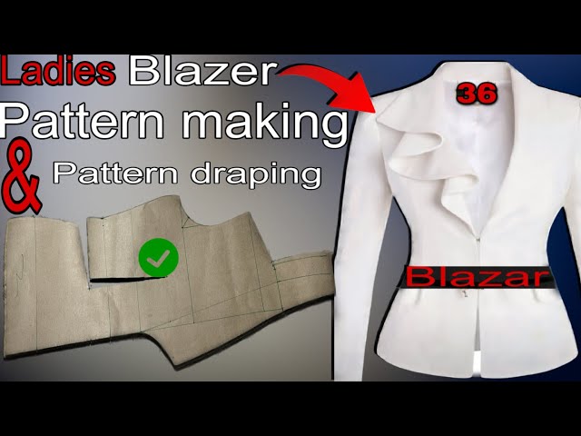 Ledies Blazer pattern Making | Ladies coat cutting | Ladies Blazer cutting | Coat cutting & draping