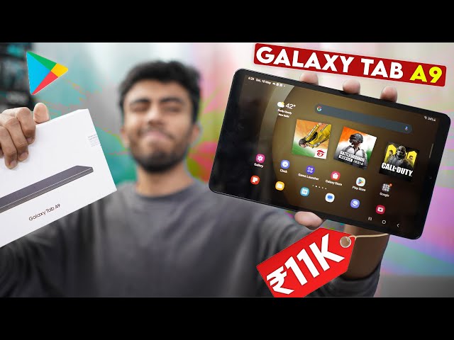 10,000rs Samsung Tablet From Amazon! 🤩 Gaming at 60FPS⚡️Samsung Galaxy Tab A9 Unbox