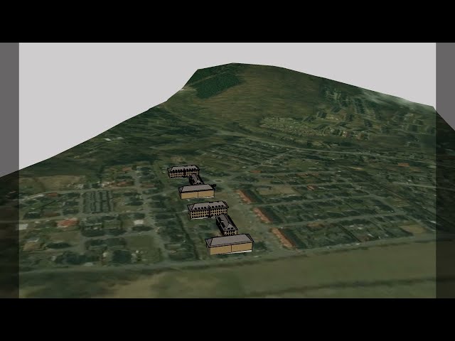 Jägerkaserne Arnsberg. 3D Simulation eines ersten Geländeteils.