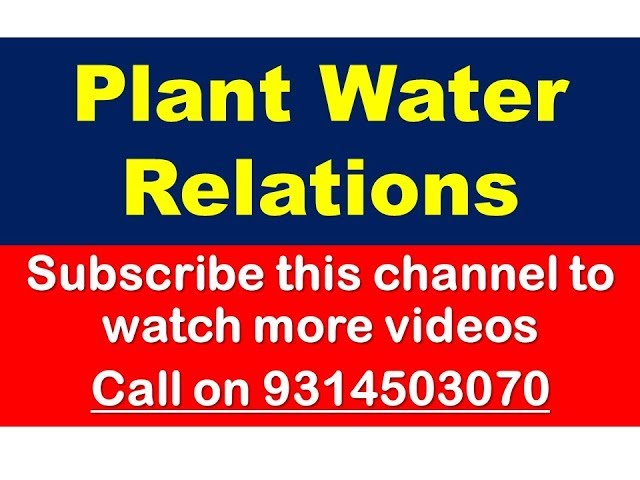 AADHAR INSTITUTE plant water relation part 4 on iguruji app