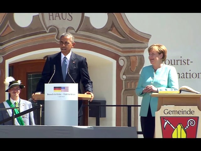 The President Delivers Remarks in Krün, Germany