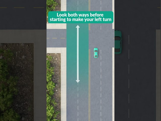 Left turn tips! #drivingtips #fyp #drivinglesson #turns #leftturn #driving #cars #drivinglesson