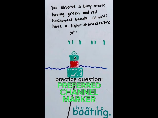 Captains course practice question: PREFERRED CHANNEL MARKERS
