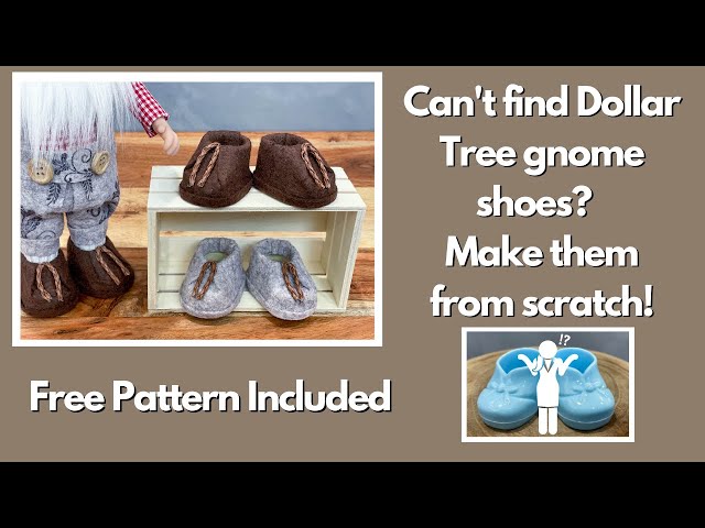 Mock Dollar Tree gnome shoes from scratch/gnome shoe tutorial/diy gnome