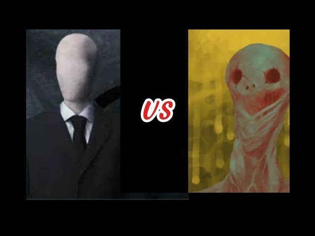 12th dimensional body hive (trevor henderson) vs slenderman (creepypasta)