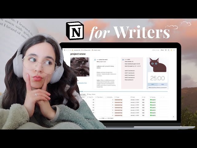 how I organize my WRITING in NOTION 2024! 🖋️📊🔍 writing tracker, WIP organization, author statement