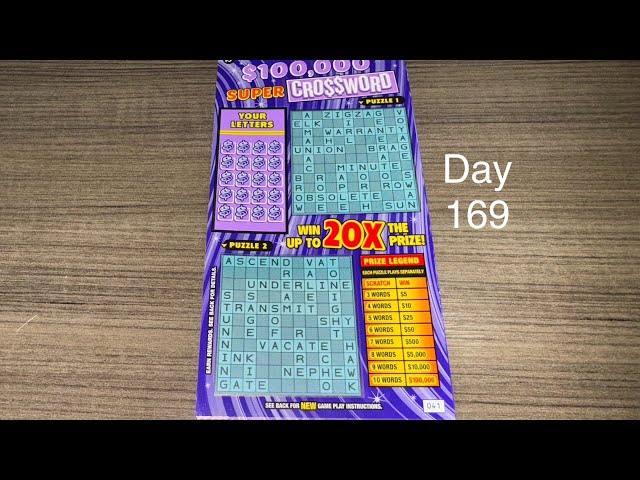 $100,000 Super Crossword - Day 169 of Scratching Lottery Tickets - Missouri Lottery