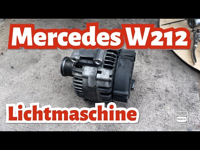 Mercedes W212 Lichtmaschine tauschen Generator wechseln LMS erneuern E Klasse