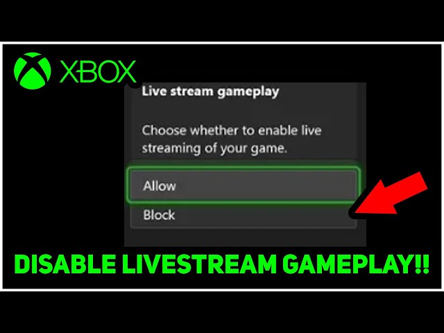 Xbox How to DISABLE Live Stream Gameplay!