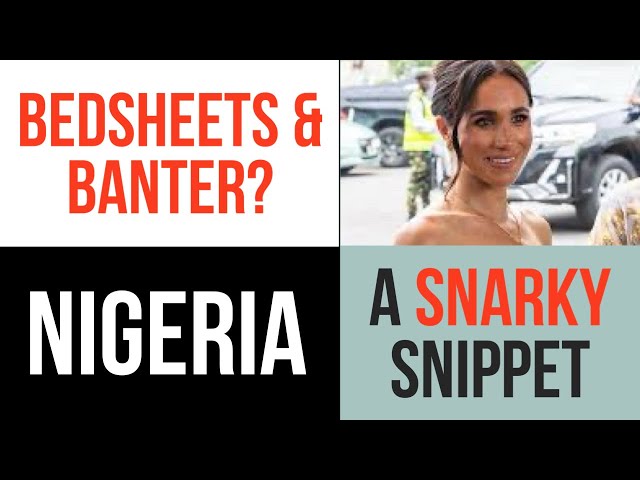 NIGERIA The Cheques In The MAIL! #harryandmeghan #nigeria #snarkysnippet