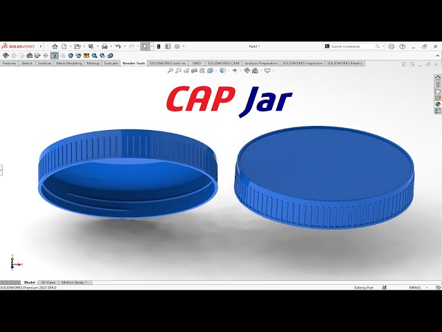 Plastic Product Model || How to Create Cap Jar