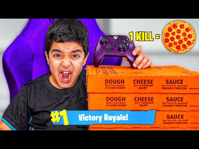 My Little Brother Ordered A Pizza For Every Elimination In Fortnite