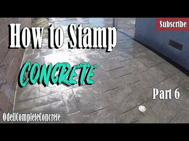 How to Stamp and Pour a Colored Concrete Patio Part 6