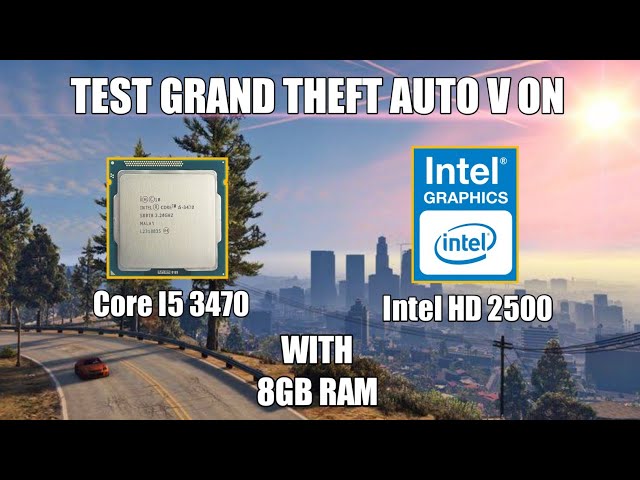 GTA V I5 3470 Intel HD Graphics Ram 8GB || Test Benchmark Low Spec PC #4