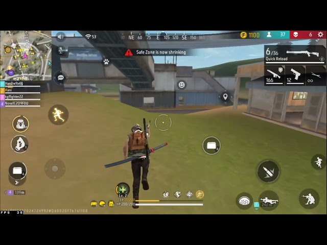 playing free fire with 15 kills