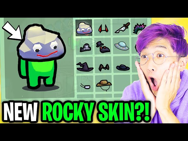 LankyBox Plays AMONG US But ROCKY Is An Imposter!? (CUSTOM LANKYBOX ROCKY SKIN!?)