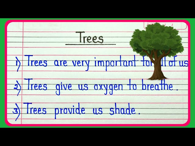 10 lines on trees || Essay on trees 10 lines || About trees || 10 lines on importance of trees