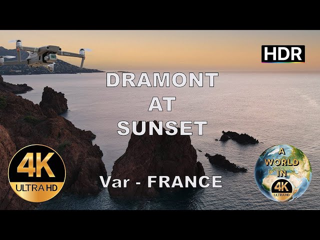 Dramont (FRANCE) - 4K HDR - Aerial Views at Sunrise
