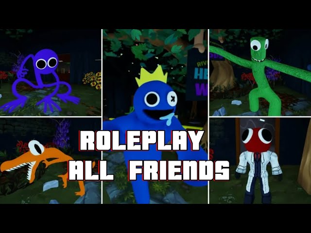 RAINBOW FRIENDS ALL CHARACTERS. Roleplay Chasing Gameplay