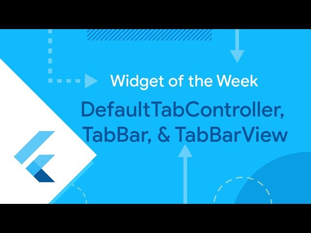 DefaultTabController & TabBar (Flutter Widget of the Week)